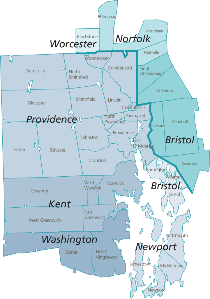 HopeHealth Visiting Nurse Map of Rhode Island