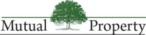 Mutual Property logo featuring a large green illustrated tree