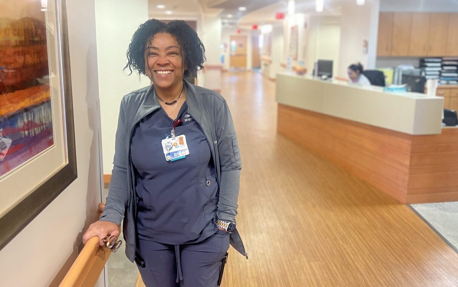 nurse standing in a hospice unit