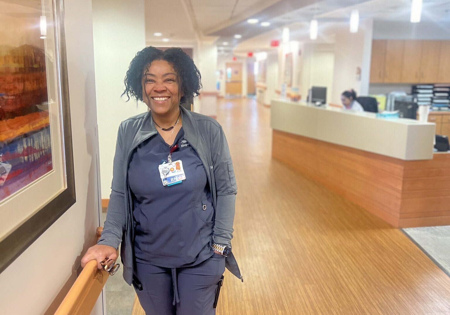nurse standing in a hospice unit