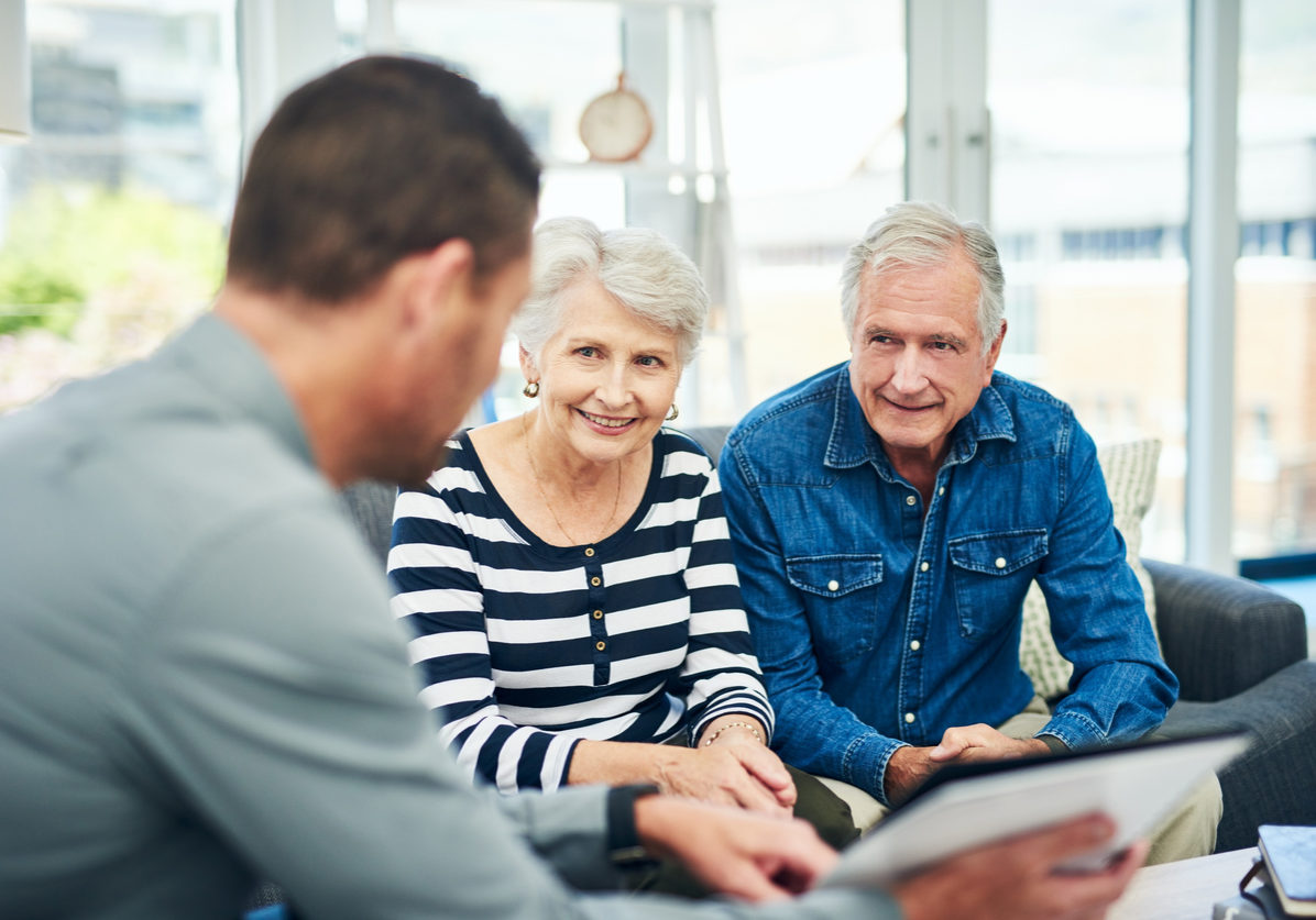 They planned, it payed off Shot of senior couple having a consultation with a financial advisor at home